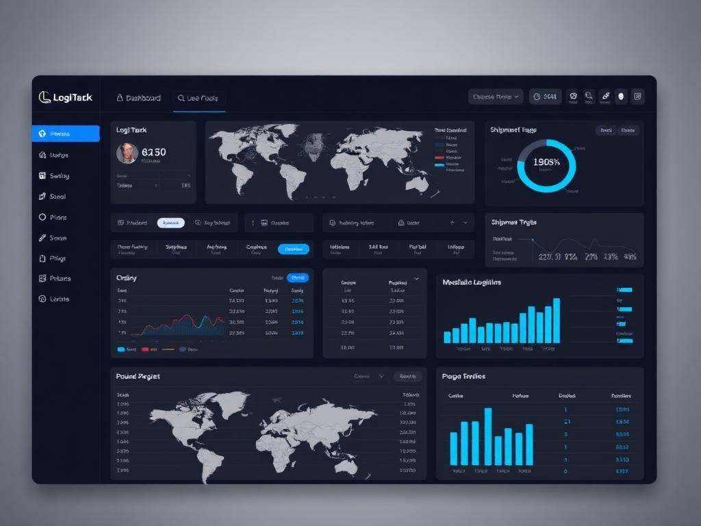 LogiTrack Dashboard — Custom Web App preview